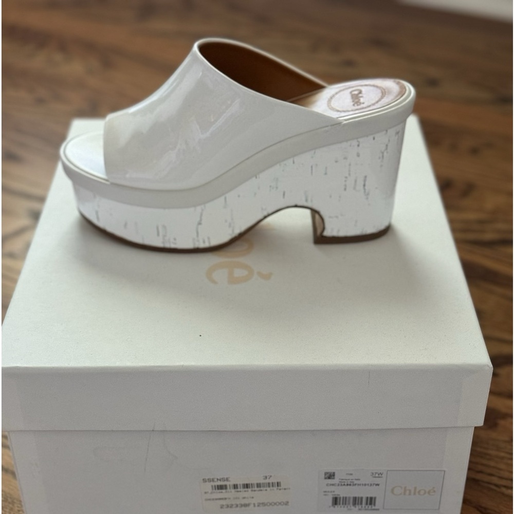 Chloe White Oli Mules